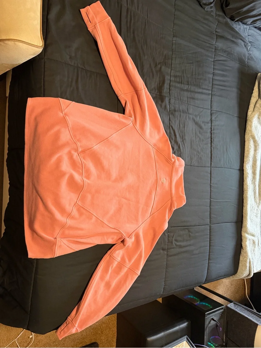 Women’s Orange Lululemon Half-Zip Pullover Sweatshirt
